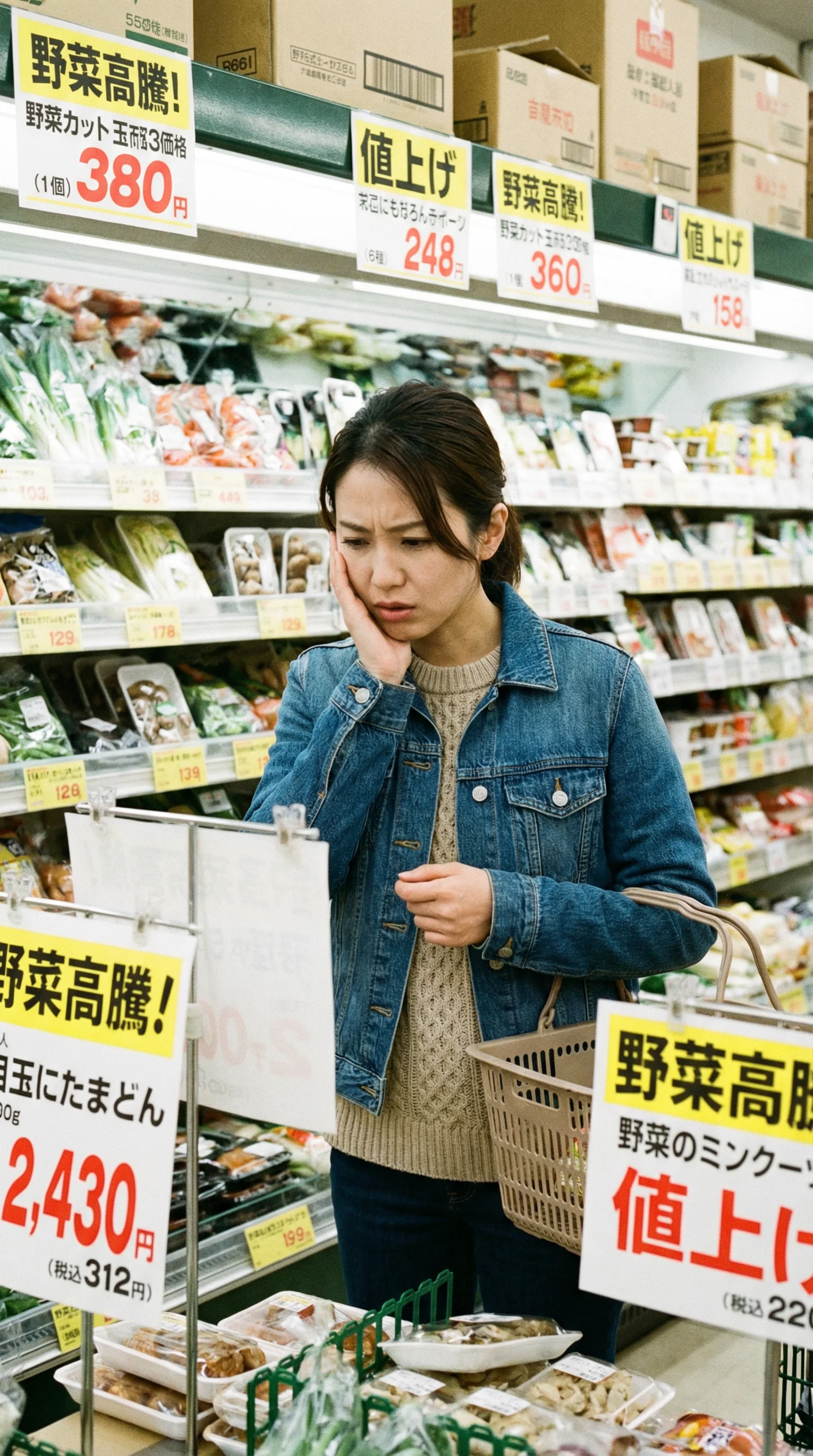 物価高騰に悩む女性